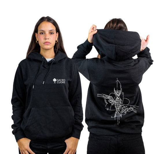 FELPA CON CAPPUCCIO SACRO CUORE