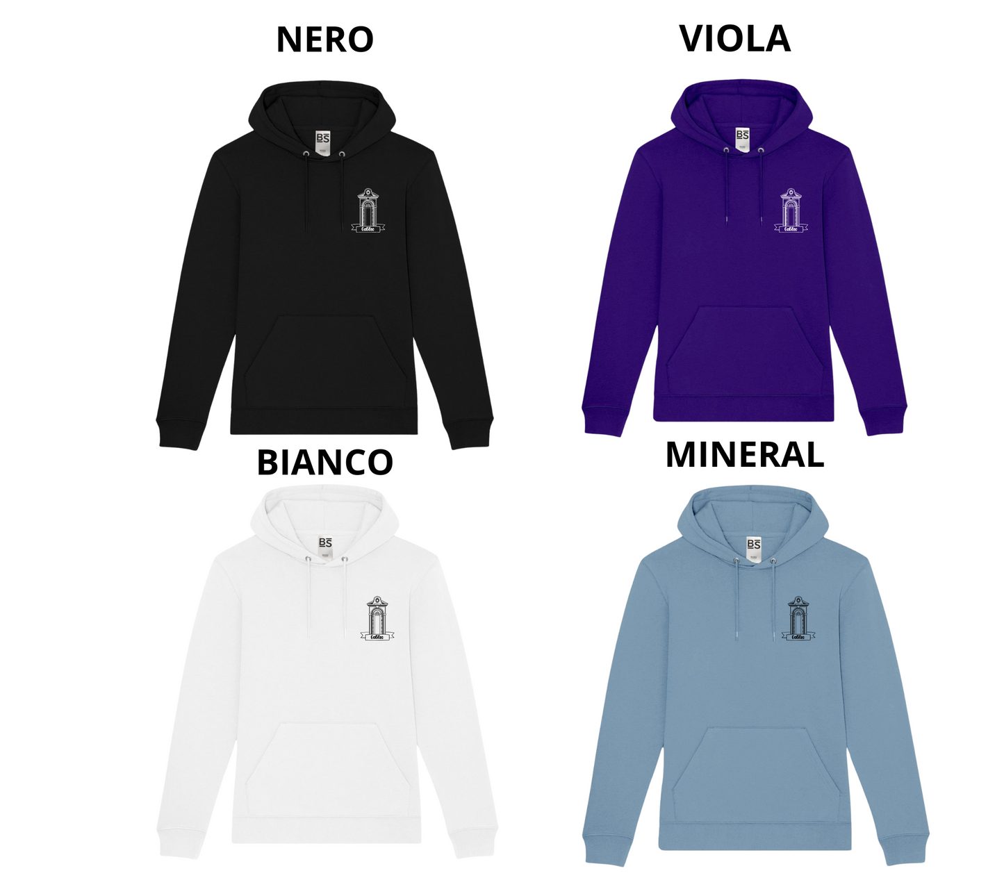 FELPA CON CAPPUCCIO LOGO AVANTI GALILEO FIRENZE
