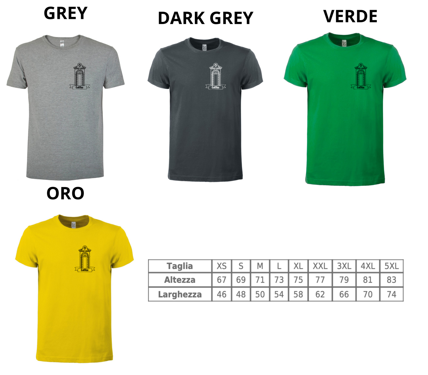 T-SHIRT DOPPIO LOGO GALILEO FIRENZE