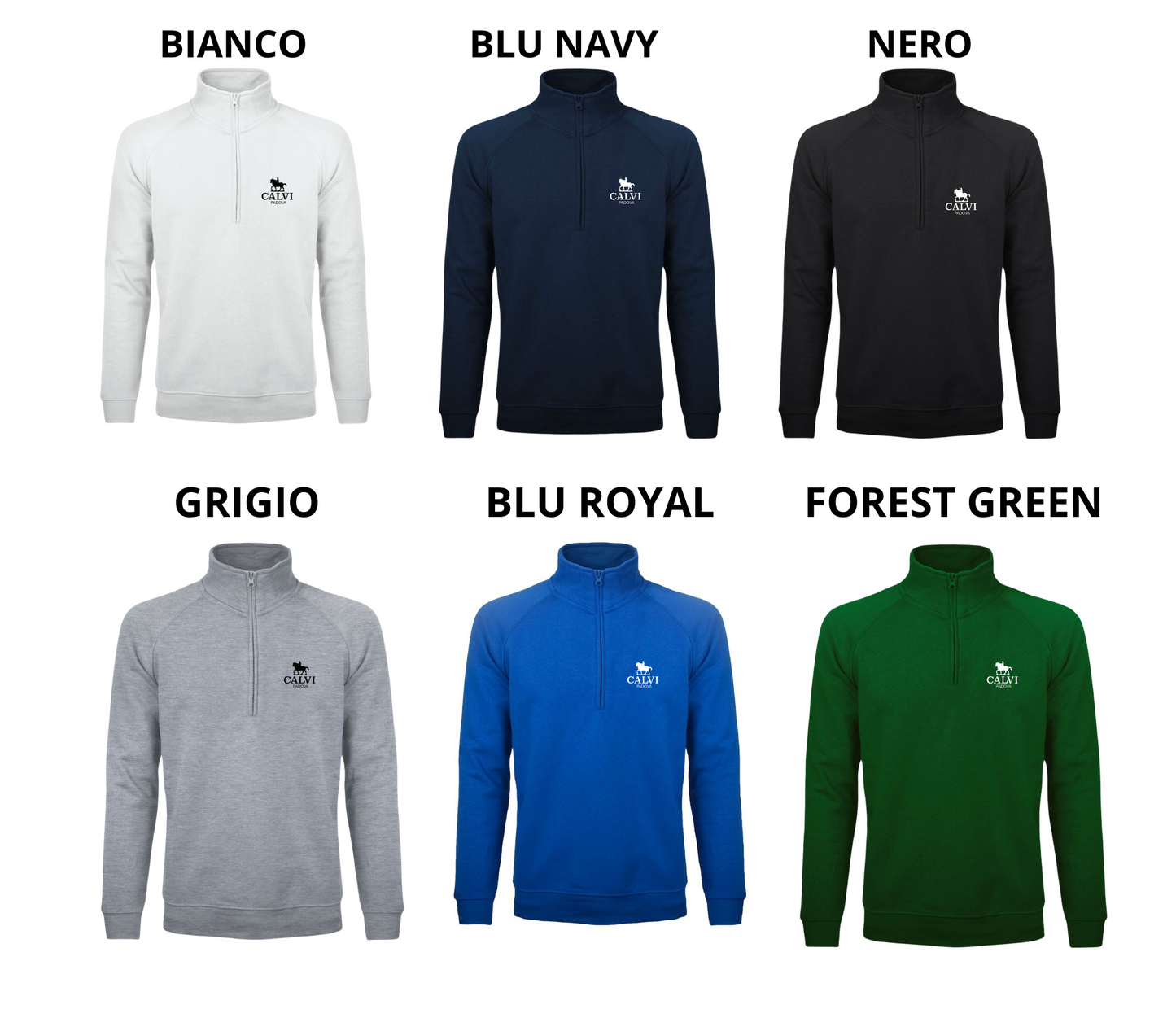 FELPA MEZZA ZIP - CALVI