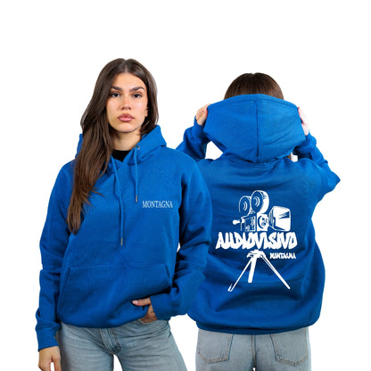 FELPA CON CAPPUCCIO AUDIOVISIVO MONTAGNA