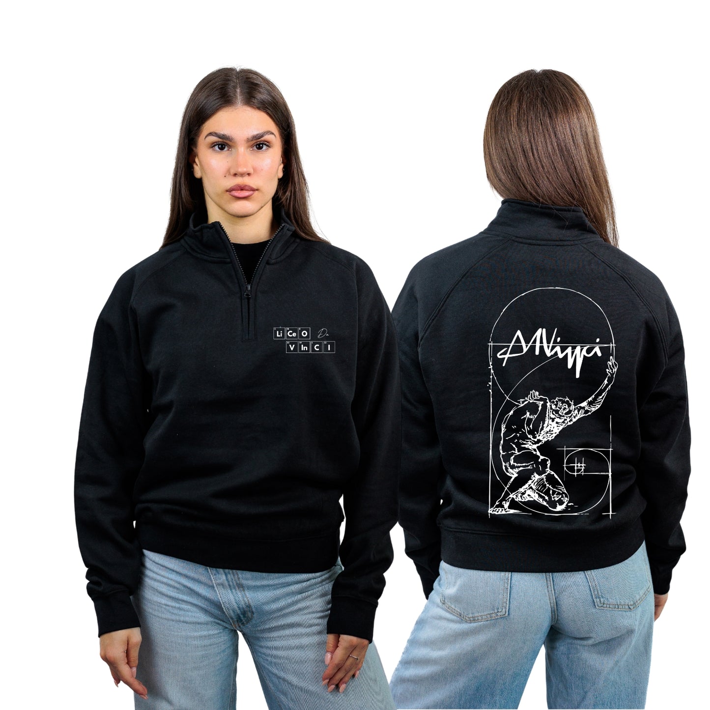 FELPA MEZZA ZIP DA VINCI