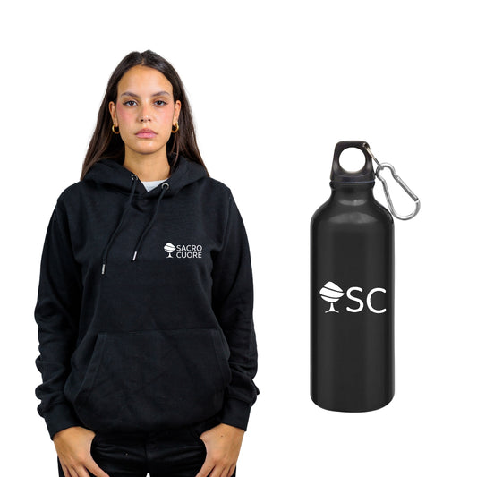 KIT: FELPA+BORRACCIA SACRO CUORE