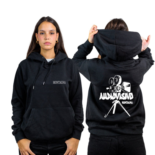 FELPA CON CAPPUCCIO AUDIOVISIVO MONTAGNA