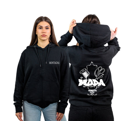 FELPA FULL ZIP MODA MONTAGNA