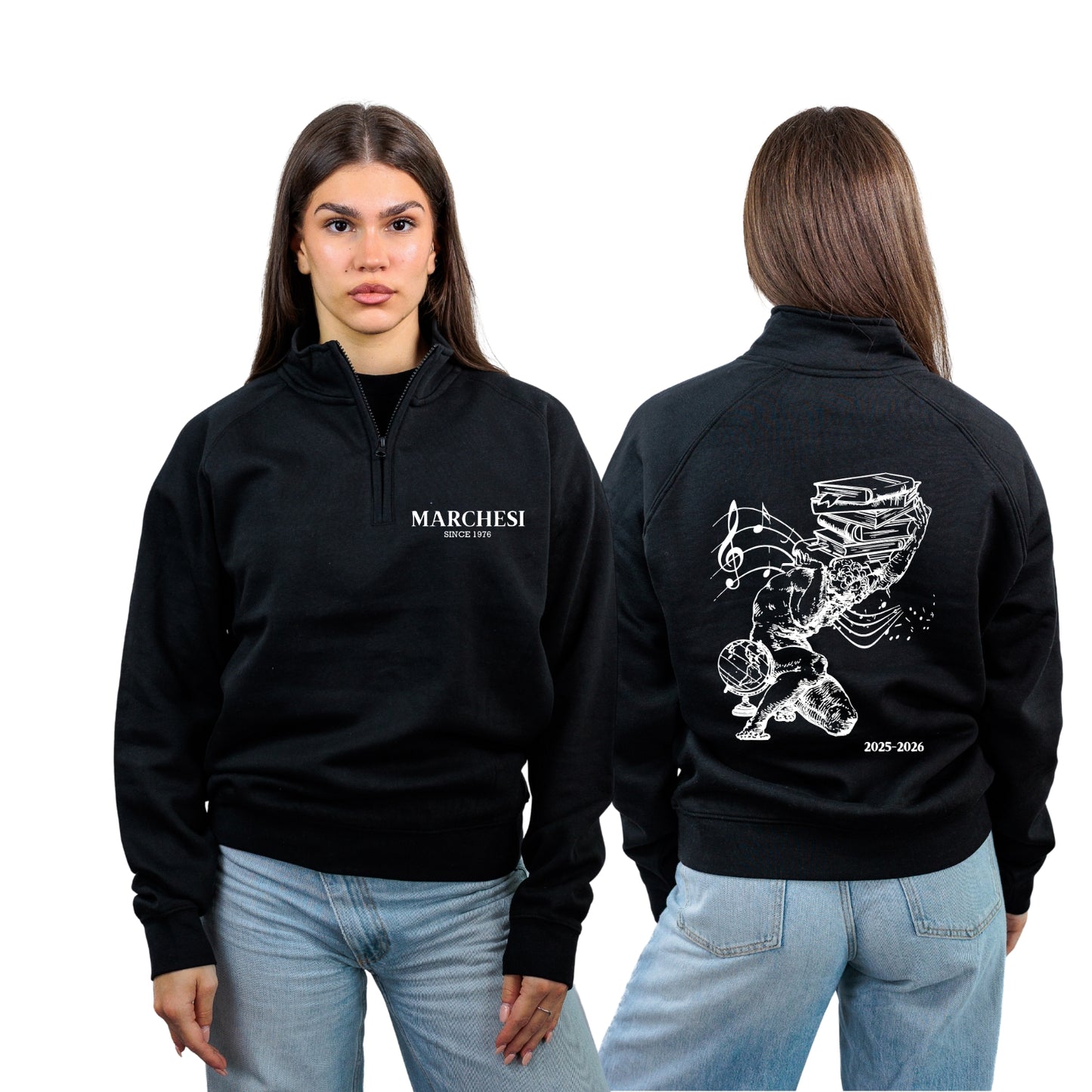 FELPA MEZZA ZIP MARCHESI