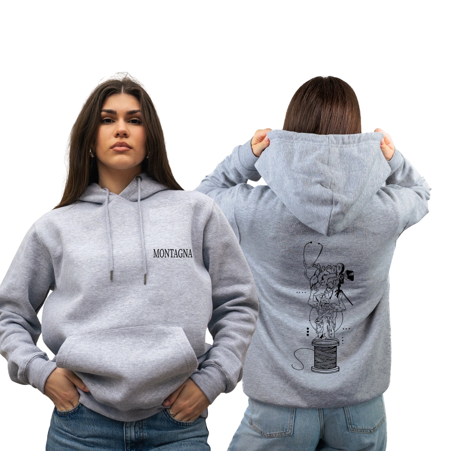 FELPA CON CAPPUCCIO MONTAGNA