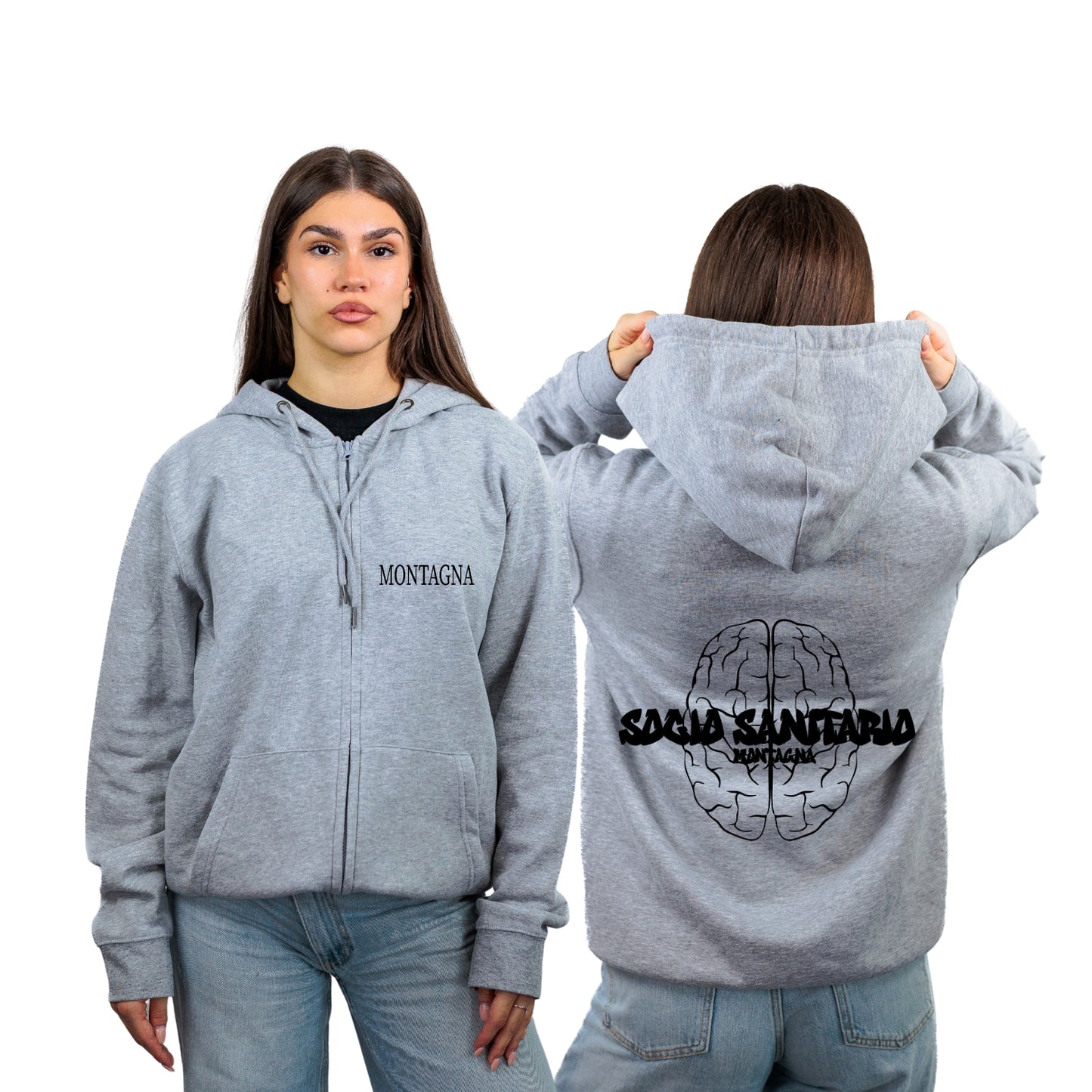 FELPA FULL ZIP SOCIO SANITARIO MONTAGNA