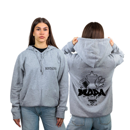FELPA FULL ZIP MODA MONTAGNA