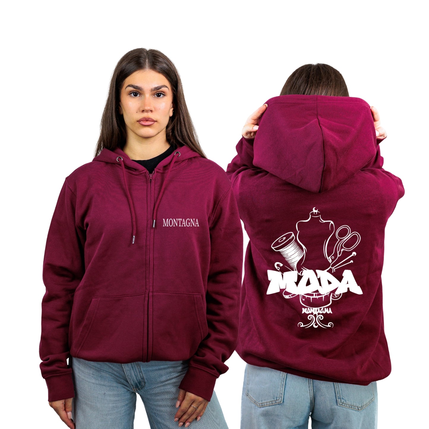 FELPA FULL ZIP MODA MONTAGNA