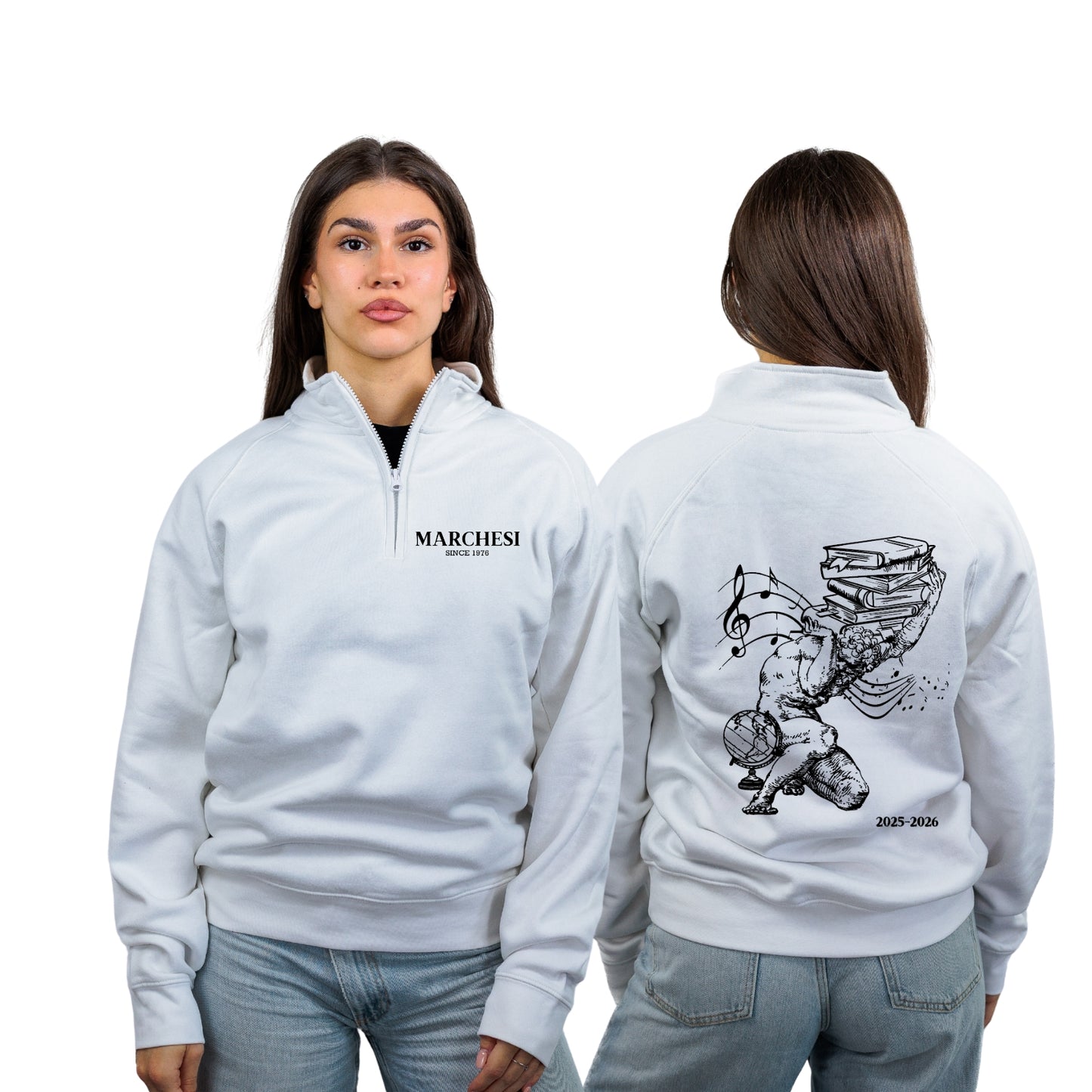 FELPA MEZZA ZIP MARCHESI
