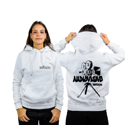 FELPA CON CAPPUCCIO AUDIOVISIVO MONTAGNA