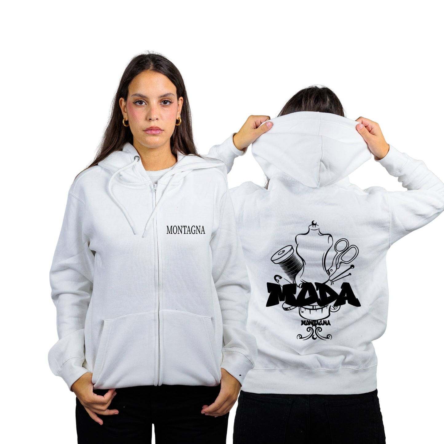 FELPA FULL ZIP MODA MONTAGNA