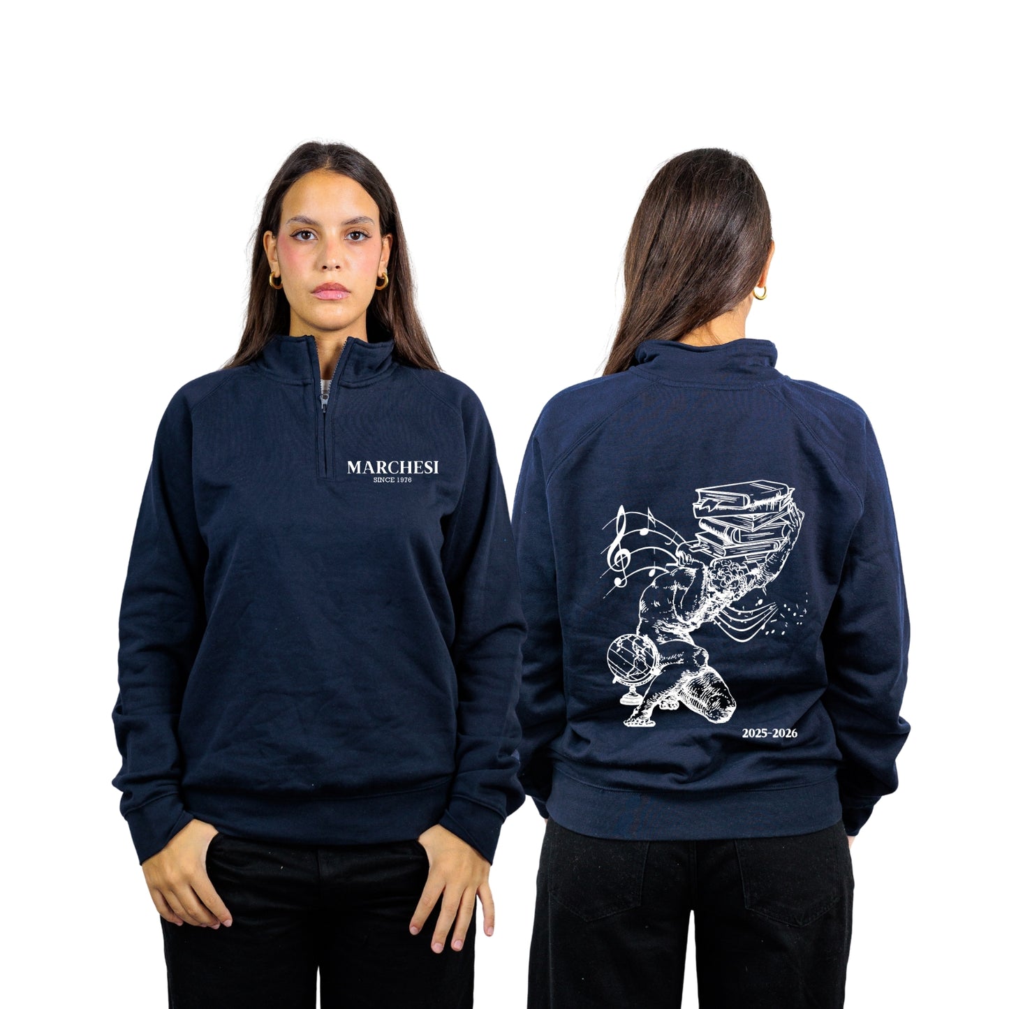 FELPA MEZZA ZIP MARCHESI