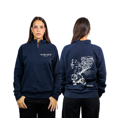 FELPA MEZZA ZIP MARCHESI