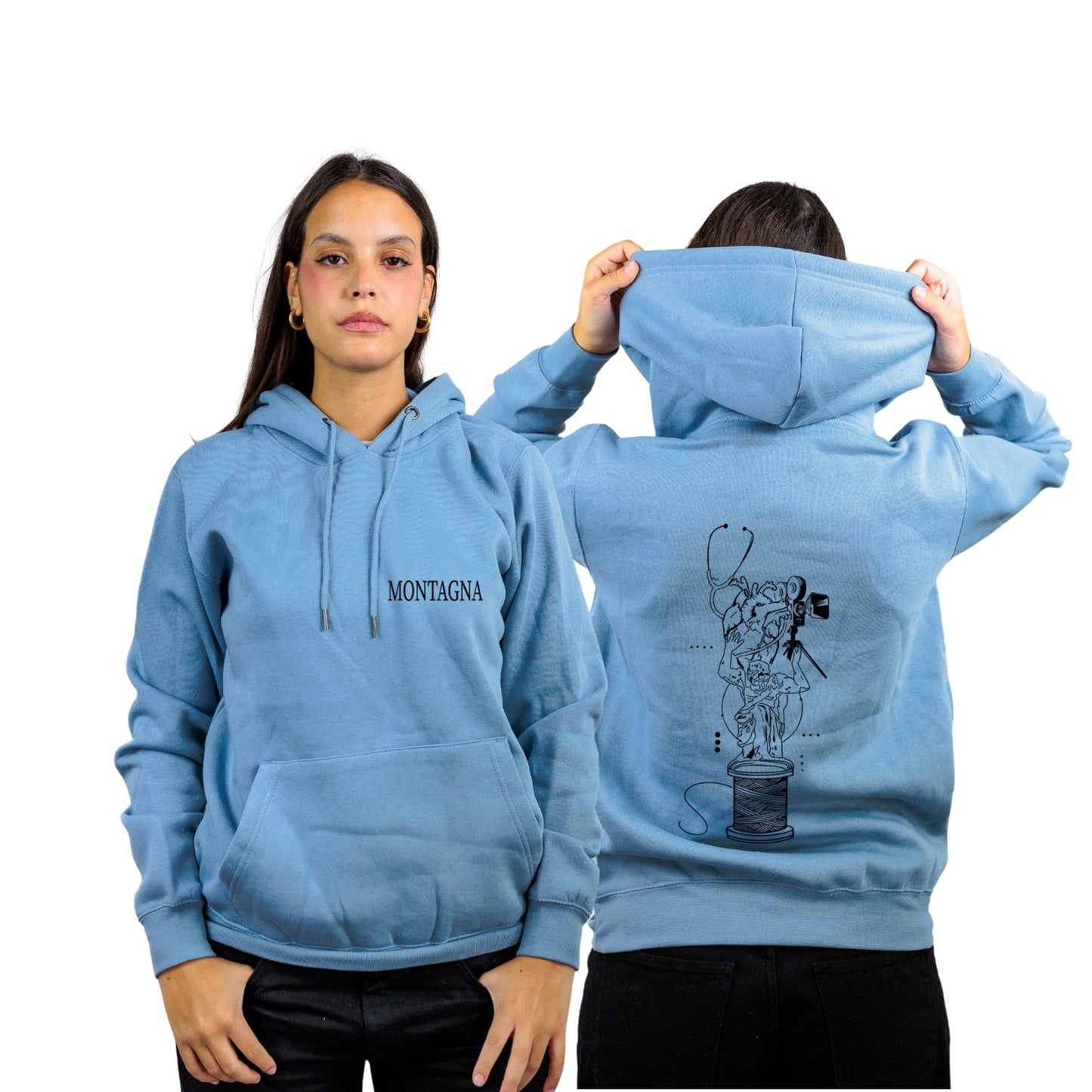 FELPA CON CAPPUCCIO MONTAGNA