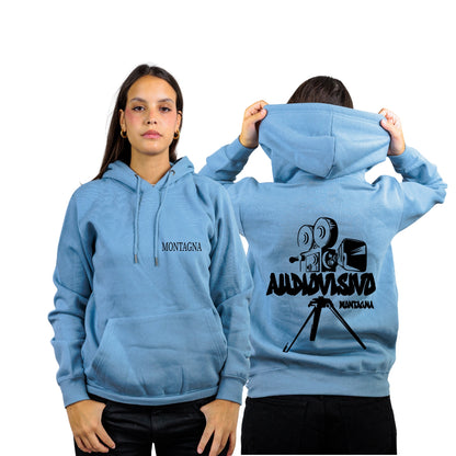 FELPA CON CAPPUCCIO AUDIOVISIVO MONTAGNA