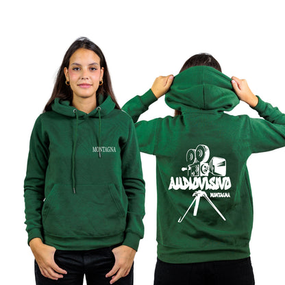 FELPA CON CAPPUCCIO AUDIOVISIVO MONTAGNA