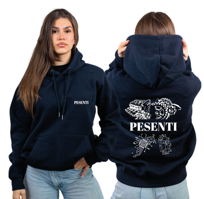 FELPA CON CAPPUCCIO PESENTI